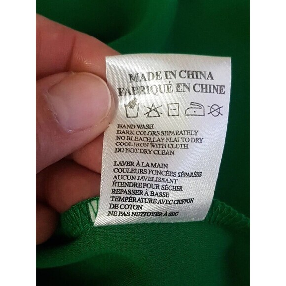 A.B.S. Collection Womens Dress Green Size Small Short Tiered Sleeve Shift Mini - Picture 11 of 14